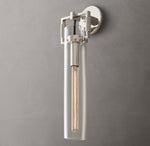 Machinist Glass Cylinder Sconce 16"