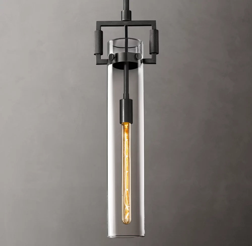 Machinist Glass Cylinder Pendant