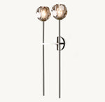 Boule De Cristal Smoke Glass Grand Double Sconce