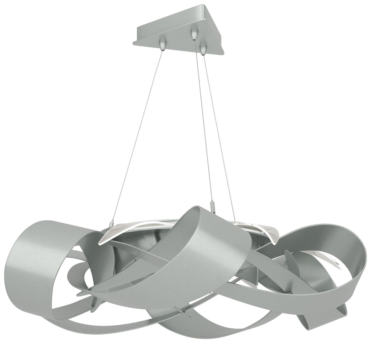 Flux Large LED Pendant - Vintage Platinum Finish - Standard Height