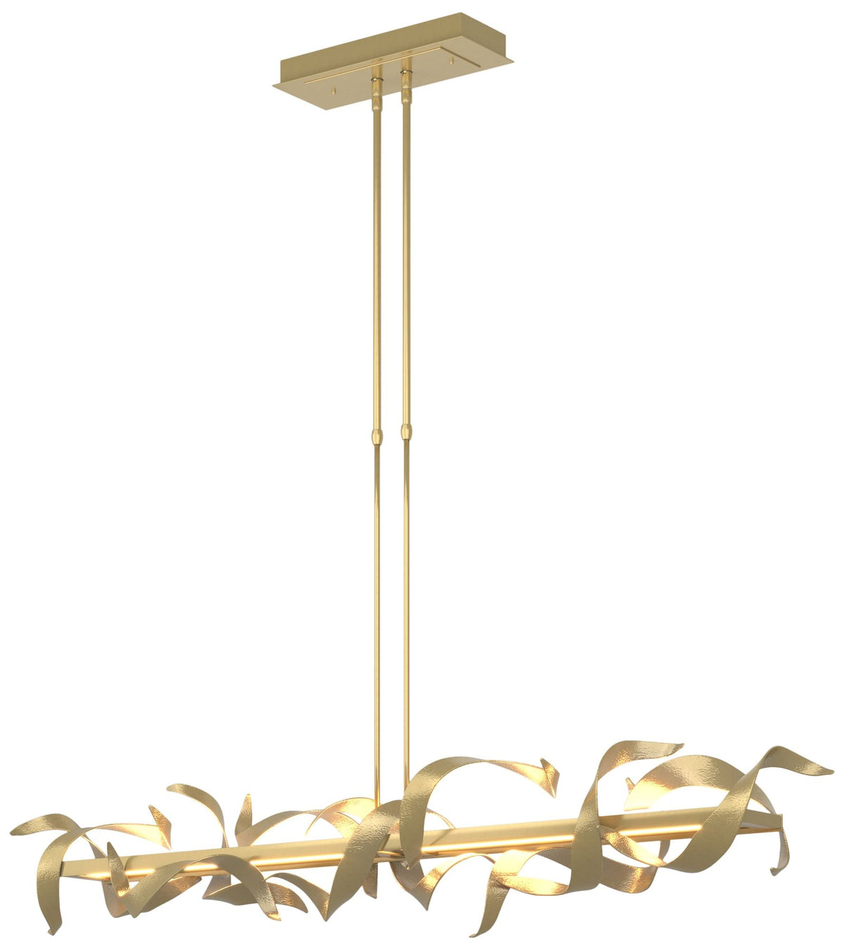 Folio 63.4" Wide Large Modern Brass LED Pendant