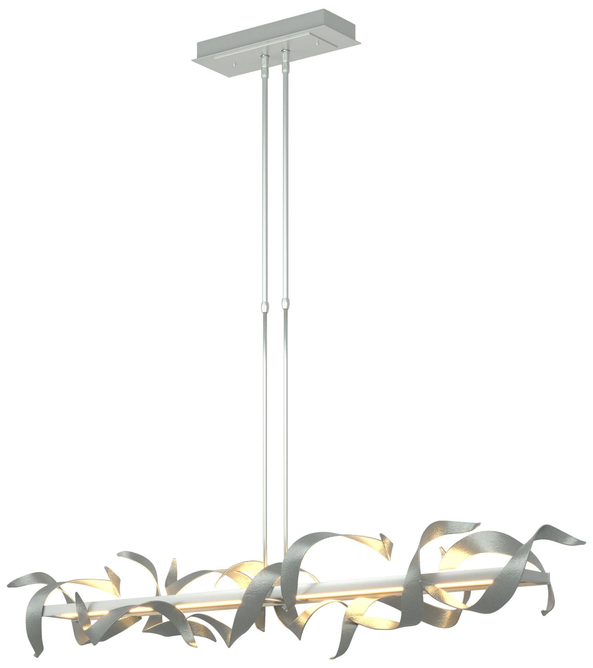 Folio 63.4" Wide Large Vintage Platinum LED Pendant