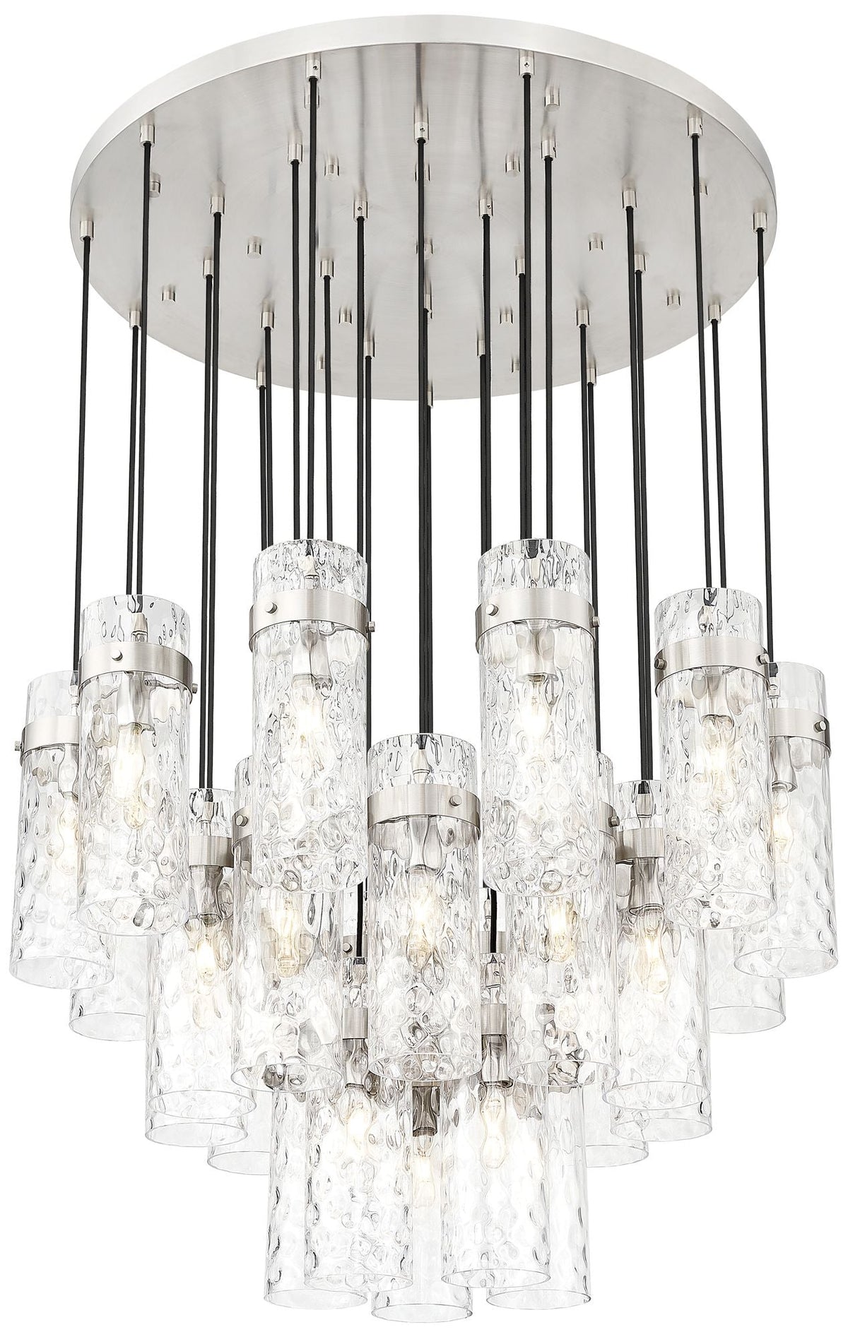 Fontaine by Z-Lite Brushed Nickel 39.5 inch 27 Light Chandelier