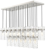Fontaine by Z-Lite Brushed Nickel 54.5 inch 23 Light Linear Chandelier