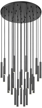 Forest by Z-Lite Matte Black 36 inch 27 Light Chandelier
