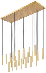 Forest by Z-Lite Modern Gold 54 inch 23 Light Linear LED Chandelier