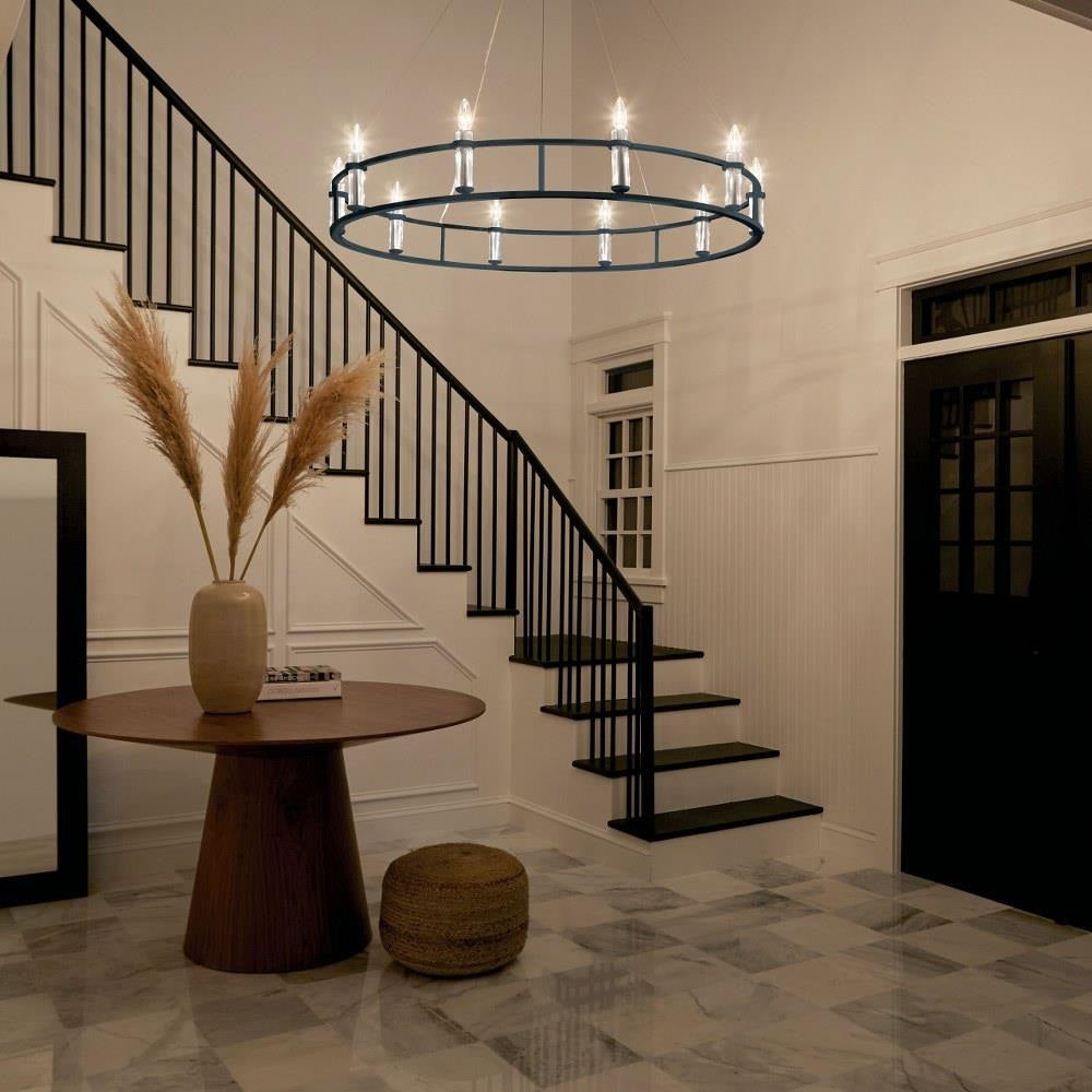 Bailey Street Home - 147-BEL-1284171 - Hitchings Leaze - 10 Light Chandelier In Traditional Style-6.5 Inches Tall and 50 Inches Wide