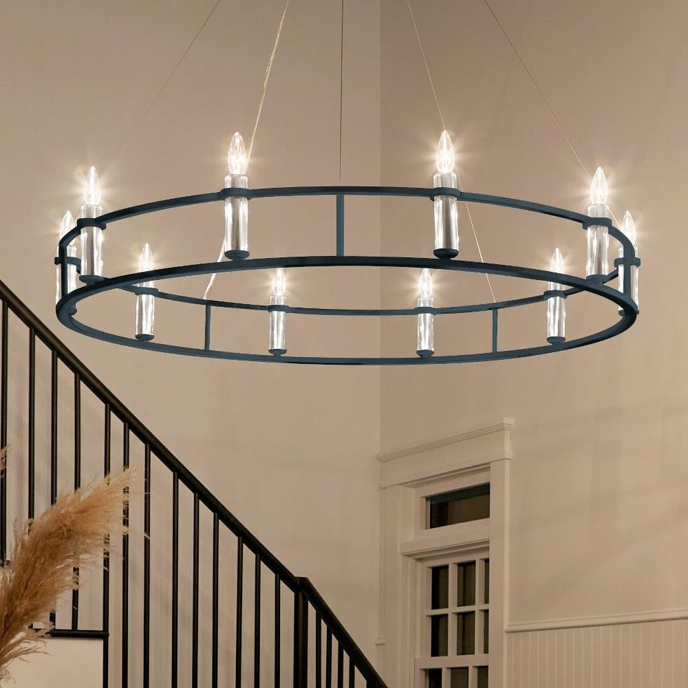 Bailey Street Home - 147-BEL-1284171 - Hitchings Leaze - 10 Light Chandelier In Traditional Style-6.5 Inches Tall and 50 Inches Wide