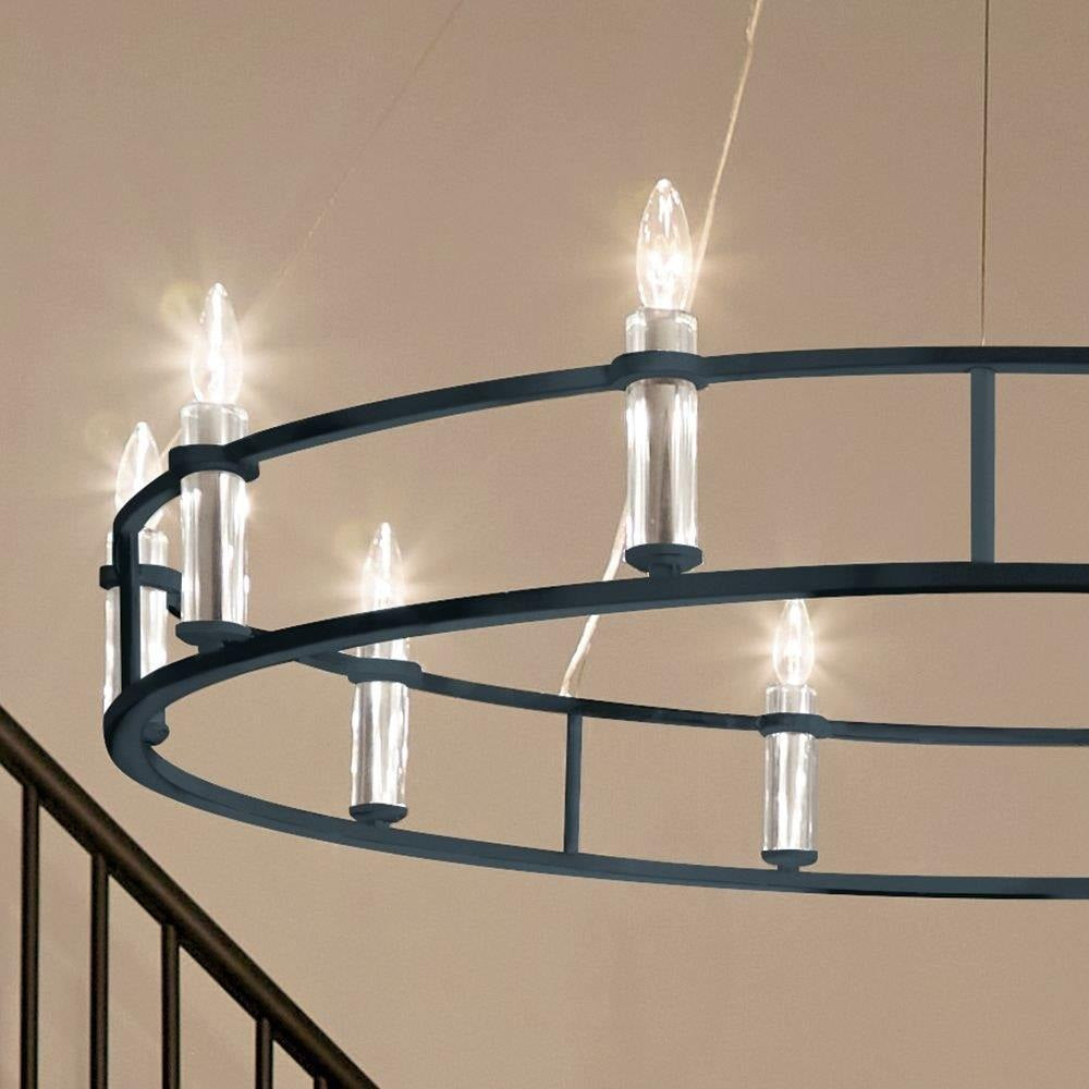 Bailey Street Home - 147-BEL-1284171 - Hitchings Leaze - 10 Light Chandelier In Traditional Style-6.5 Inches Tall and 50 Inches Wide