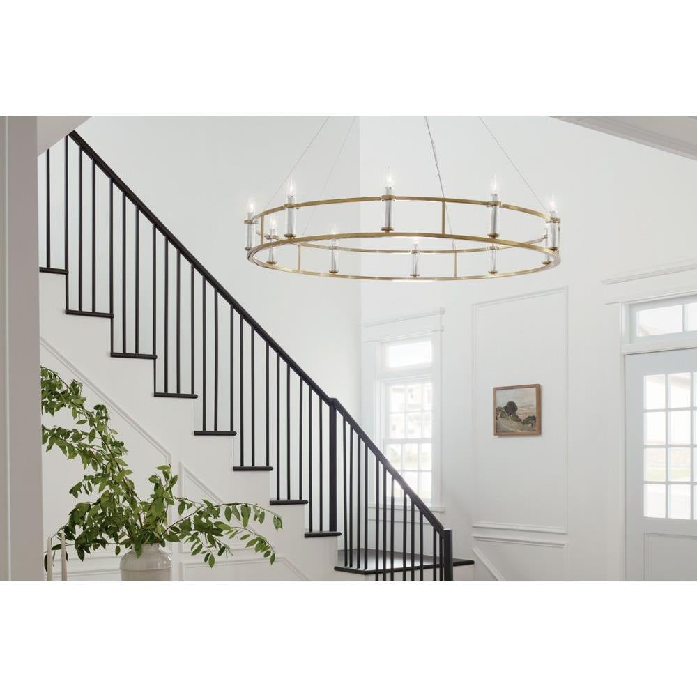Bailey Street Home - 147-BEL-1284171 - Hitchings Leaze - 10 Light Chandelier In Traditional Style-6.5 Inches Tall and 50 Inches Wide