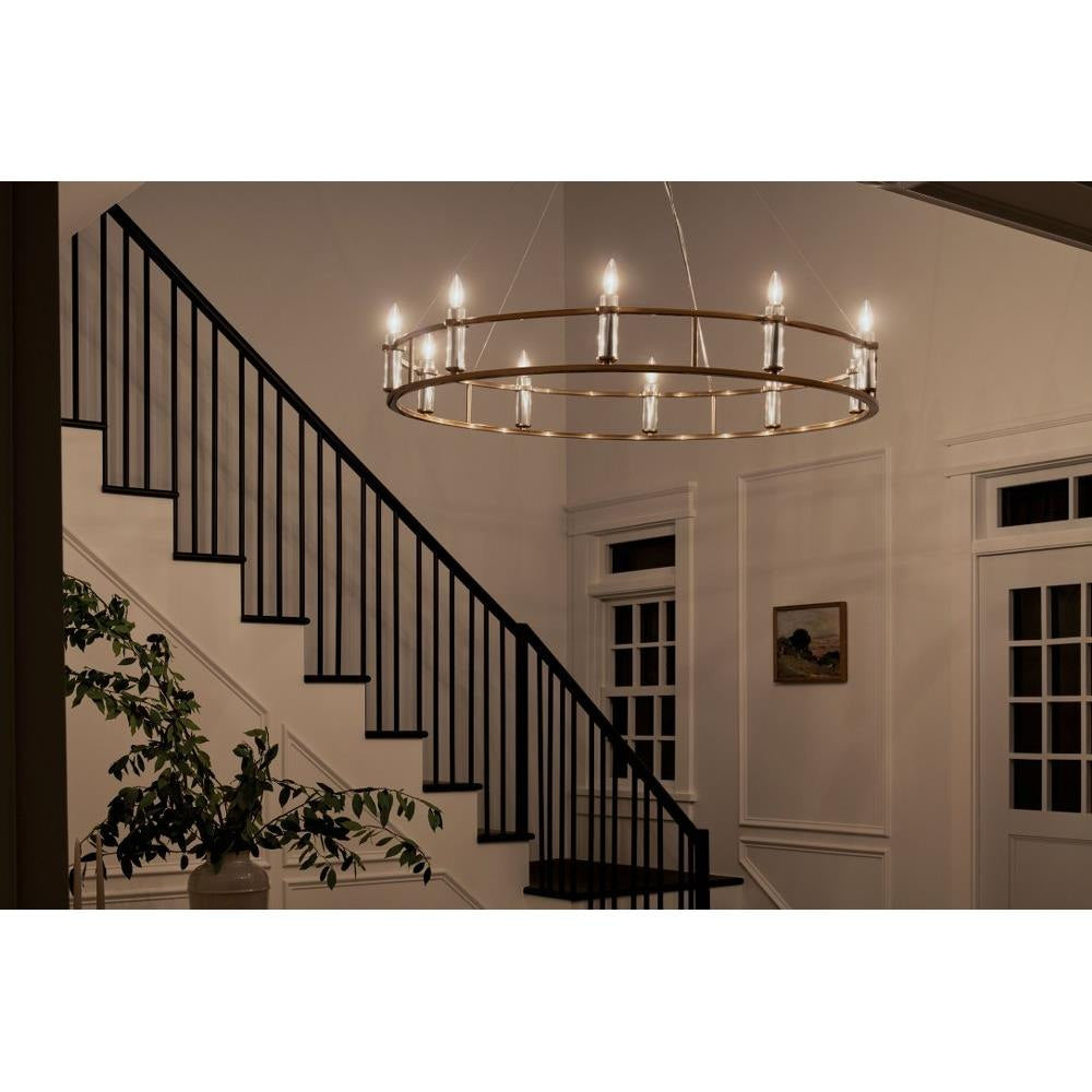 Bailey Street Home - 147-BEL-1284171 - Hitchings Leaze - 10 Light Chandelier In Traditional Style-6.5 Inches Tall and 50 Inches Wide