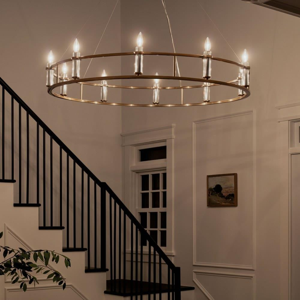 Bailey Street Home - 147-BEL-1284171 - Hitchings Leaze - 10 Light Chandelier In Traditional Style-6.5 Inches Tall and 50 Inches Wide