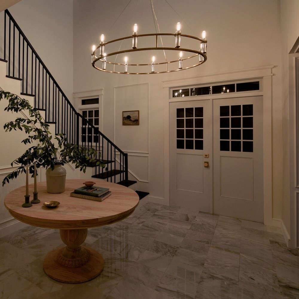 Bailey Street Home - 147-BEL-1284171 - Hitchings Leaze - 10 Light Chandelier In Traditional Style-6.5 Inches Tall and 50 Inches Wide