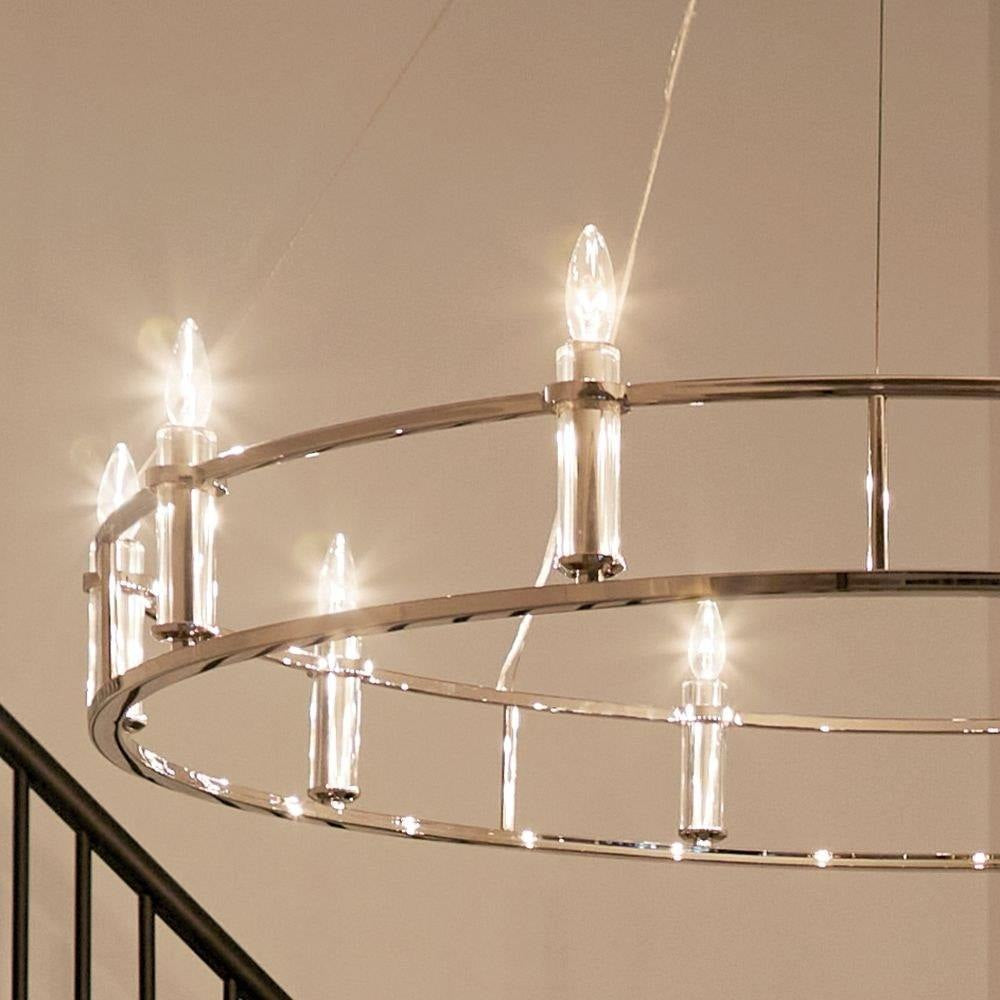 Bailey Street Home - 147-BEL-1284171 - Hitchings Leaze - 10 Light Chandelier In Traditional Style-6.5 Inches Tall and 50 Inches Wide