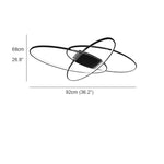 Overlapping Oval LED Modern Ceiling Light Flush Mount Lighting Ceiling Lamp