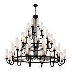 Justice Design - FSN-4346-CLFR-MBLK - Anchor - 48 Light 3-Tier Chandelier