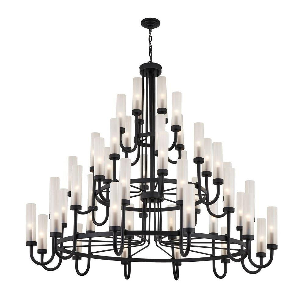 Justice Design - FSN-4346-CLFR-MBLK - Anchor - 48 Light 3-Tier Chandelier