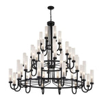 Justice Design - FSN-4346-CLFR-MBLK - Anchor - 48 Light 3-Tier Chandelier