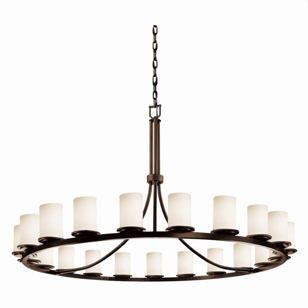 Justice Design - FSN-8716-10-OPAL - Fusion Dakota - 21 Light Ring Chandelier