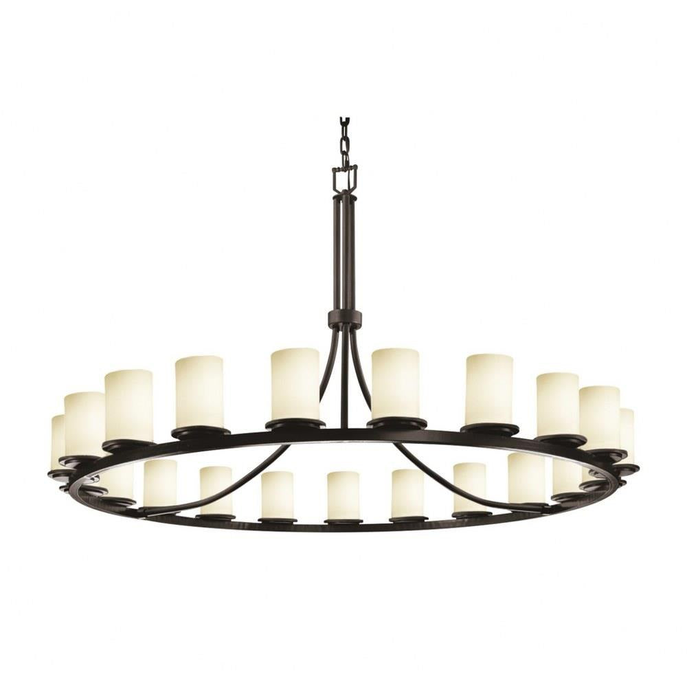 Justice Design - FSN-8716-10-OPAL - Fusion Dakota - 21 Light Ring Chandelier