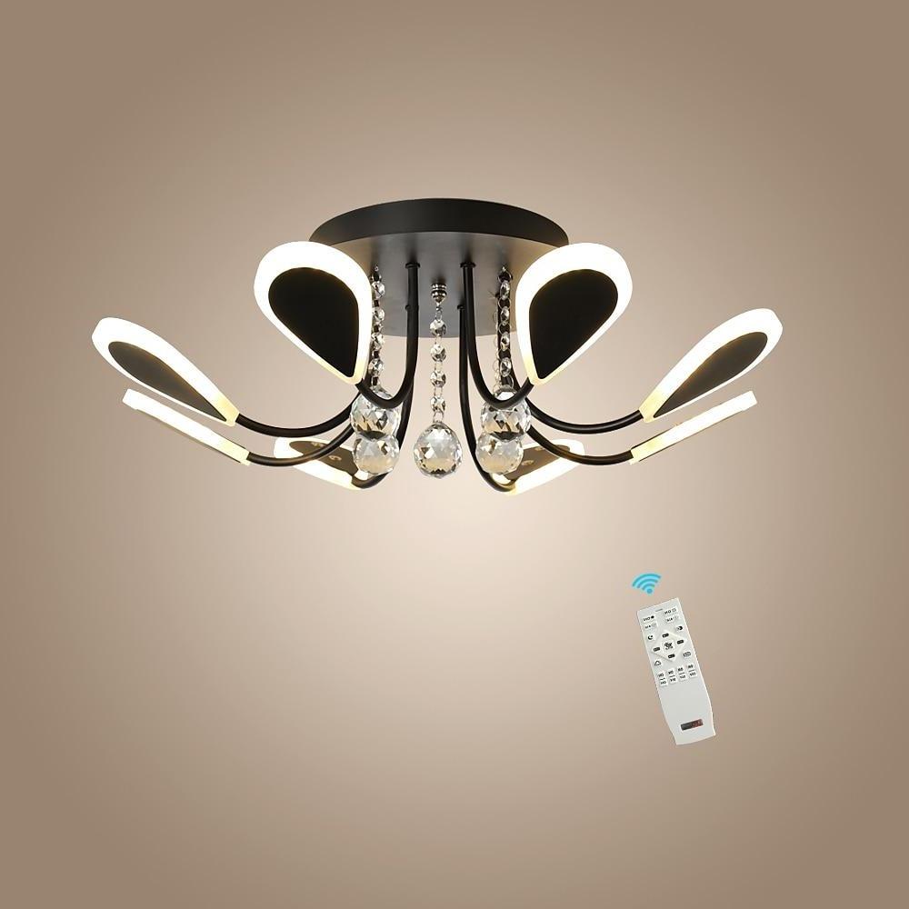 Modern Crystal Flush Mount Light Ceiling Light 8 Lights