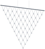 Galaxy Matrix Vertical Large LED Pendant w/ 20' Cord/Cable - Satin Alum
