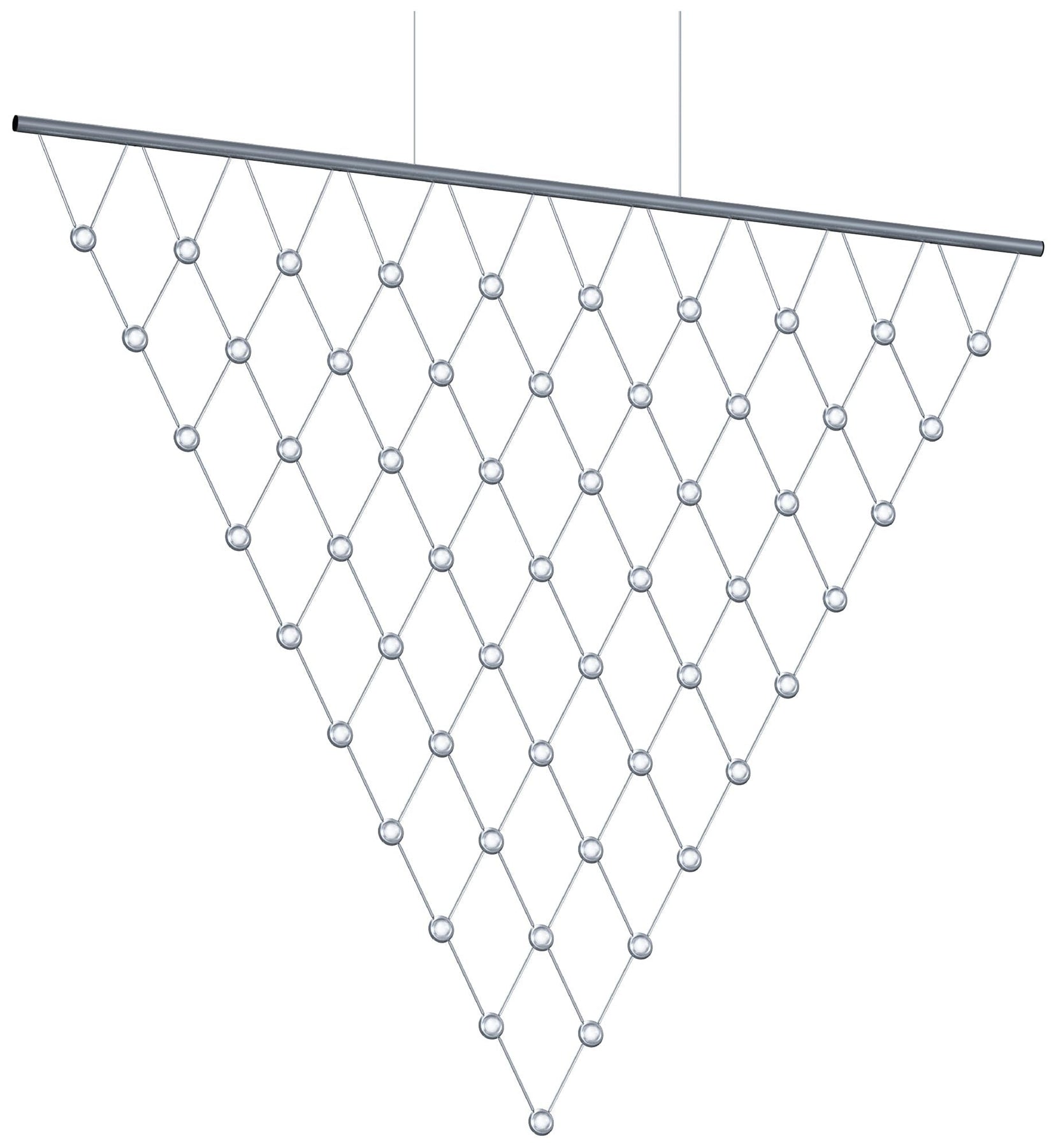 Galaxy Matrix Vertical Large LED Pendant w/ 20' Cord/Cable - Satin Alu ...