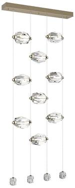 Gatsby 27.5" Wide 9-Light Crystal Soft Gold Standard LED Pendant