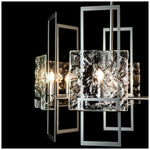Geo 31.3" Wide 6-Light Sterling Pendant With Clear Glass Shade