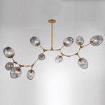 Nordic Branches Bubble Sputnik Chandelier - 5 to 11 Lights, Gold Finish