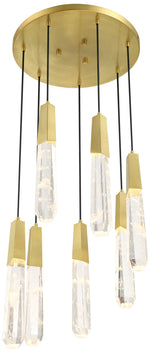 George Kovacs Drifting Droplets 7-Light 20-in Brushed Brass Pan Pendant