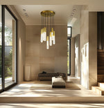 George Kovacs Drifting Droplets 7-Light 20-in Brushed Brass Pan Pendant