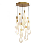 Round Layered Raindrop LED Chandelier