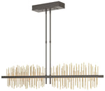 Gossamer 51.9" Wide Large Dark Smoke And Modern Brass LED Pendant