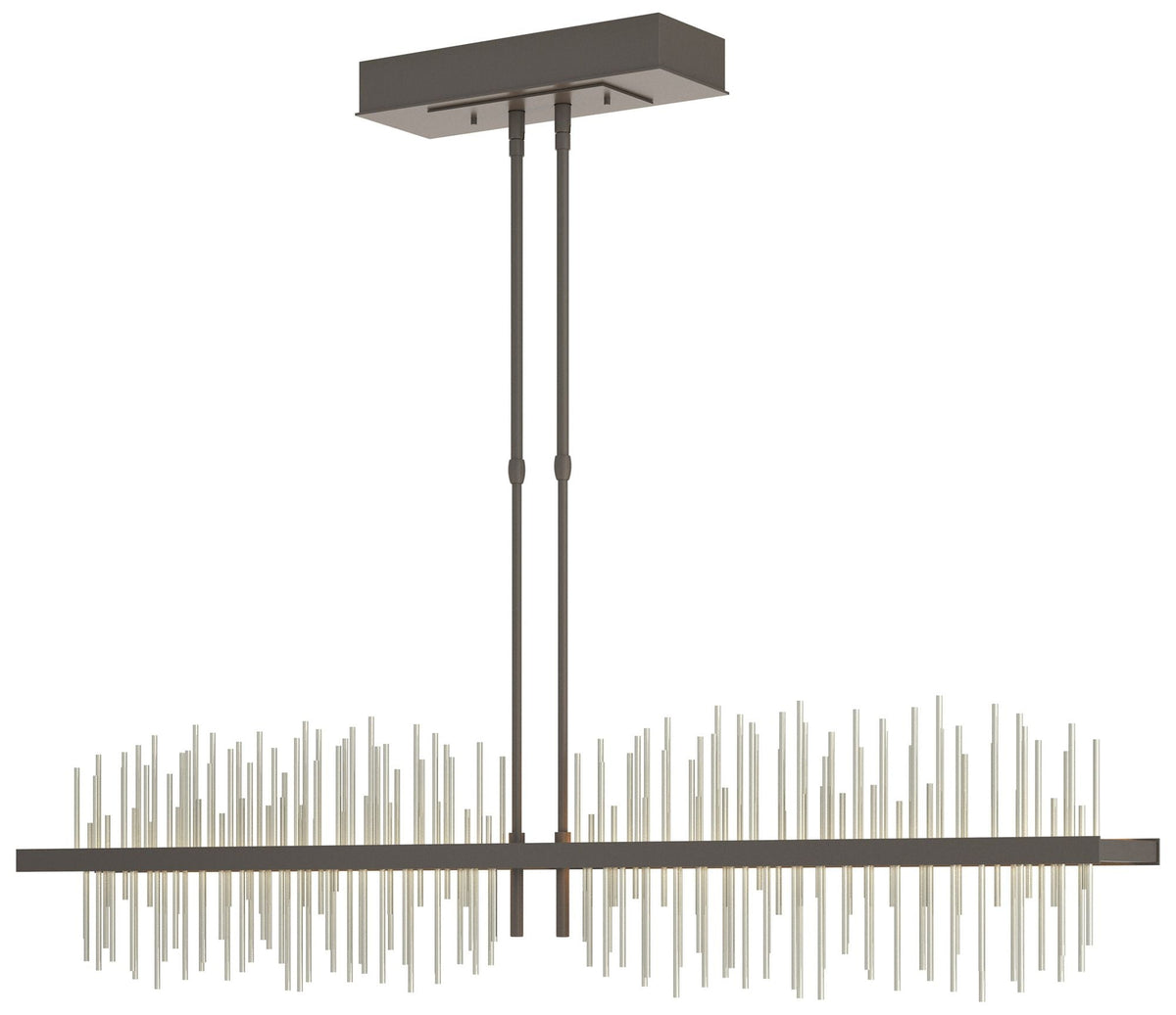 Gossamer 51.9" Wide Large Dark Smoke And Sterlings LED Pendant