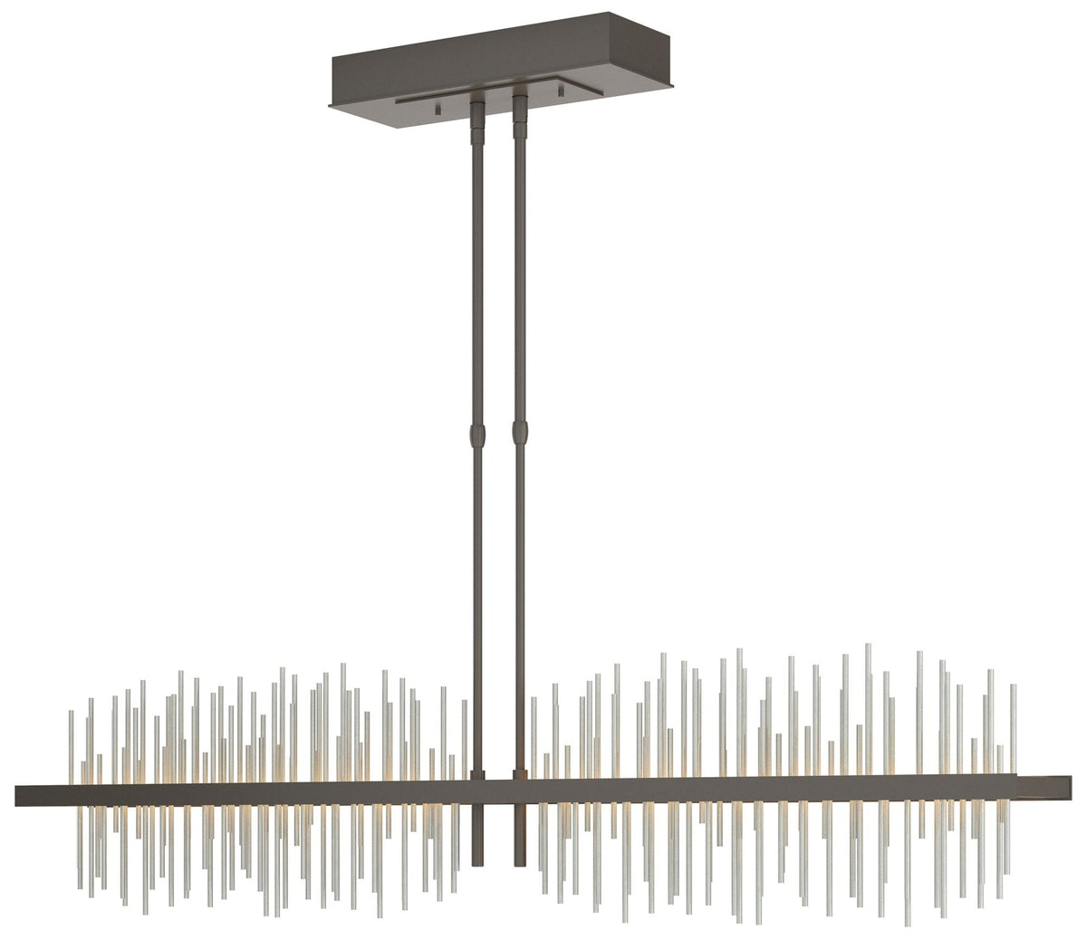 Gossamer 51.9" Wide Large Dark Smoke And Vintage Platinum LED Pendant