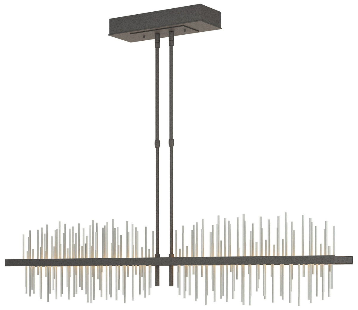 Gossamer 51.9" Wide Large Natural Iron And Platinum LED Pendant