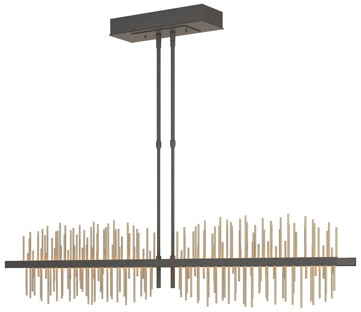 Gossamer 51.9" Wide Large Natural Iron And Soft Golds LED Pendant