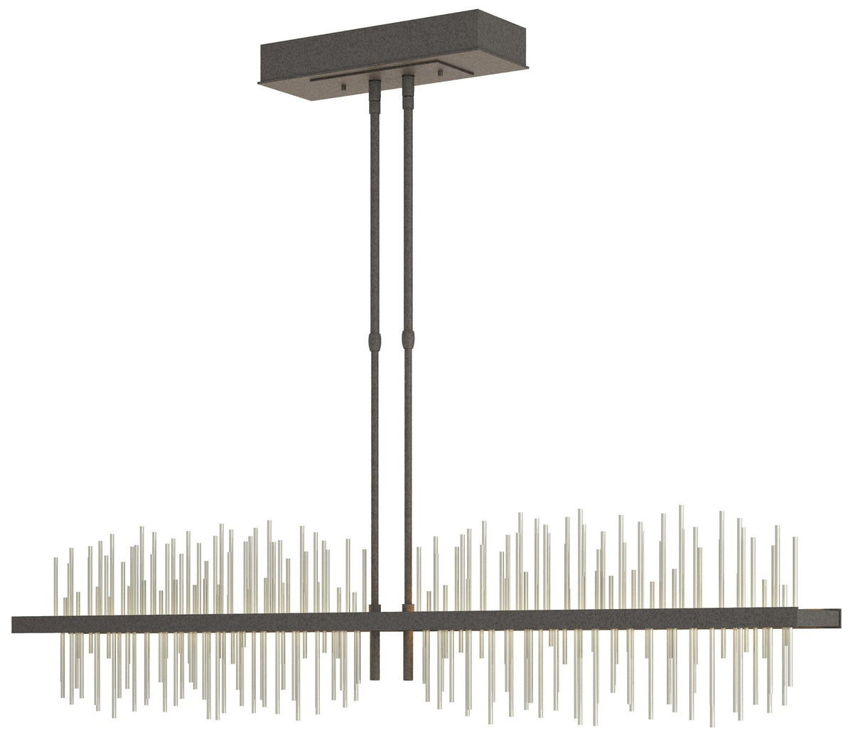 Gossamer 51.9" Wide Large Natural Iron And Sterlings LED Pendant