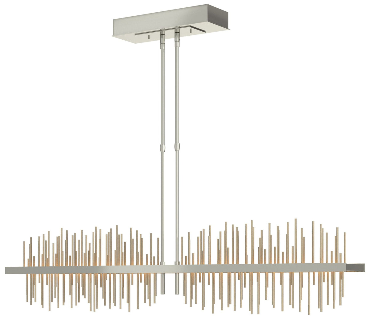 Gossamer 51.9" Wide Large Sterling And Soft Golds LED Pendant