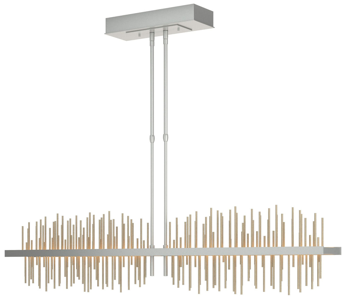 Gossamer 51.9" Wide Large Vintage Platinum And Soft Golds LED Pendant