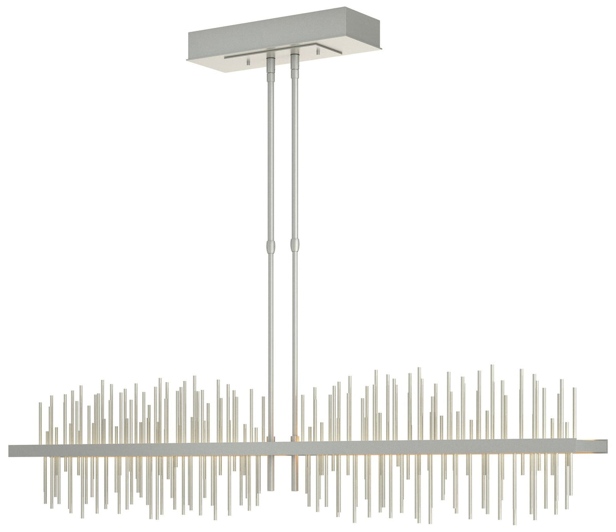 Gossamer 51.9" Wide Large Vintage Platinum And Sterlings LED Pendant