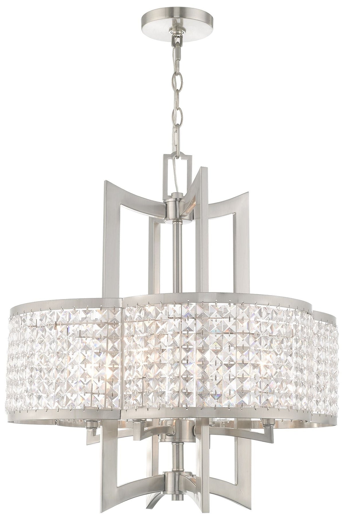 Grammercy 4 Light Brushed Nickel Chandelier