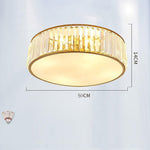 Drum-shaped LED Crystal Nordic Ceiling Lights Flush Mount Lighting