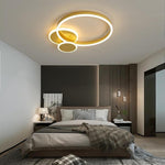 Overlapping Circles Flush Mount Ceiling Light Metal Artistic LED Light