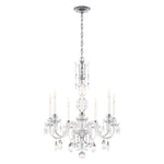 Hamilton Nouveau 32.5"H x 26"W 6-Light Crystal Chandelier in Silv