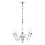 Hamilton Nouveau 35"H x 28"W 7-Light Crystal Chandelier in Silver
