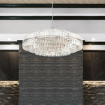 Hayes 40 1/2" Wide Polished Nickel and Crystal Chandelier