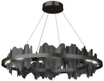 Hildene 38"W Black Accented Circular Oil Rubbed Bronze Standard LED Pe