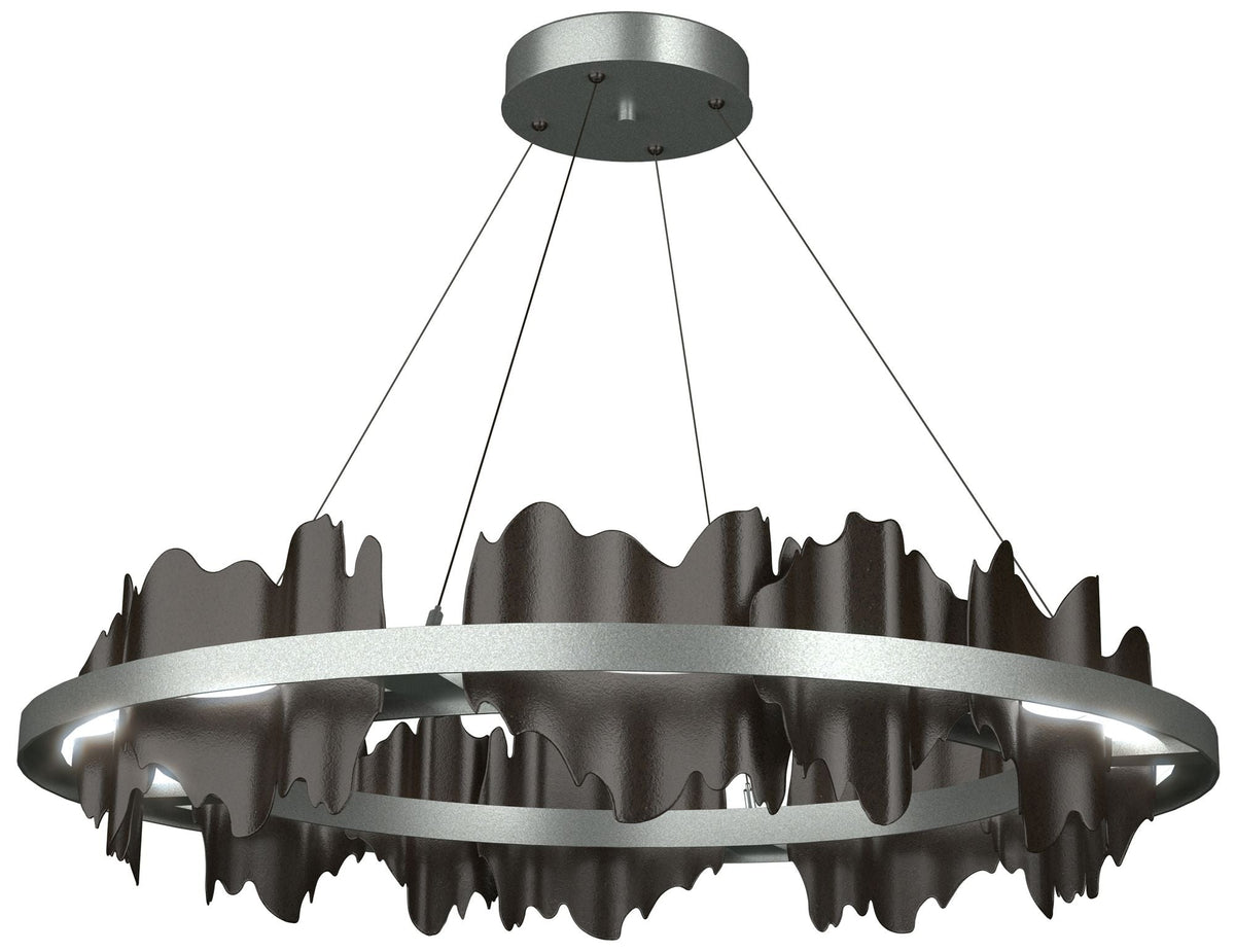 Hildene 38"W Oil Rubbed Bronze Accented CircularStandard LED Pendant